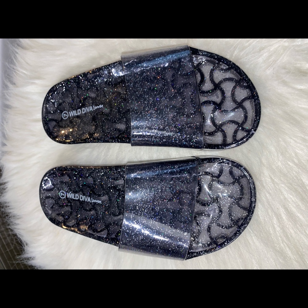 Clear slip on sandals! Women’s size 7